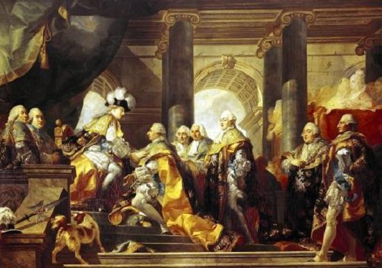 Gabriel-Francois Doyen Louis XVI recoit a Reims les hommages des chevaliers du oil painting image